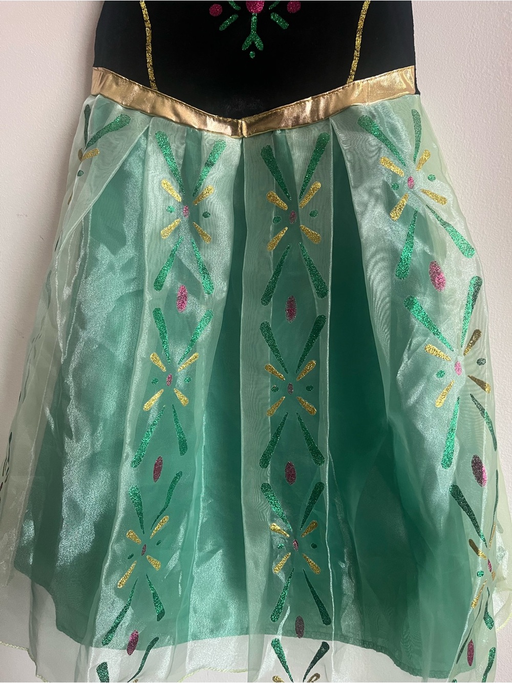 Princess Ana Girls' Aqua and Black Princess Costume Dress size 5/6 - Picture 6 of 8